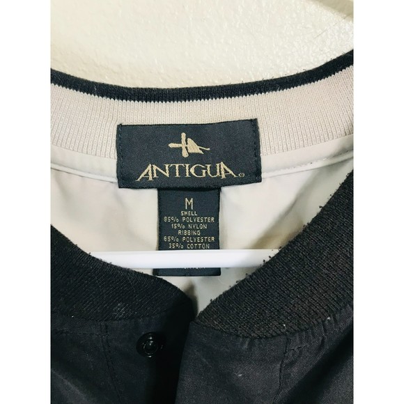 Antigua Men's Wind/Water Resistant 1/2 Snap Shirt, Size M - Picture 2 of 3